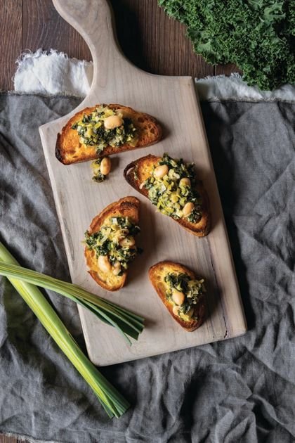 Miso the mustard beans on the toast